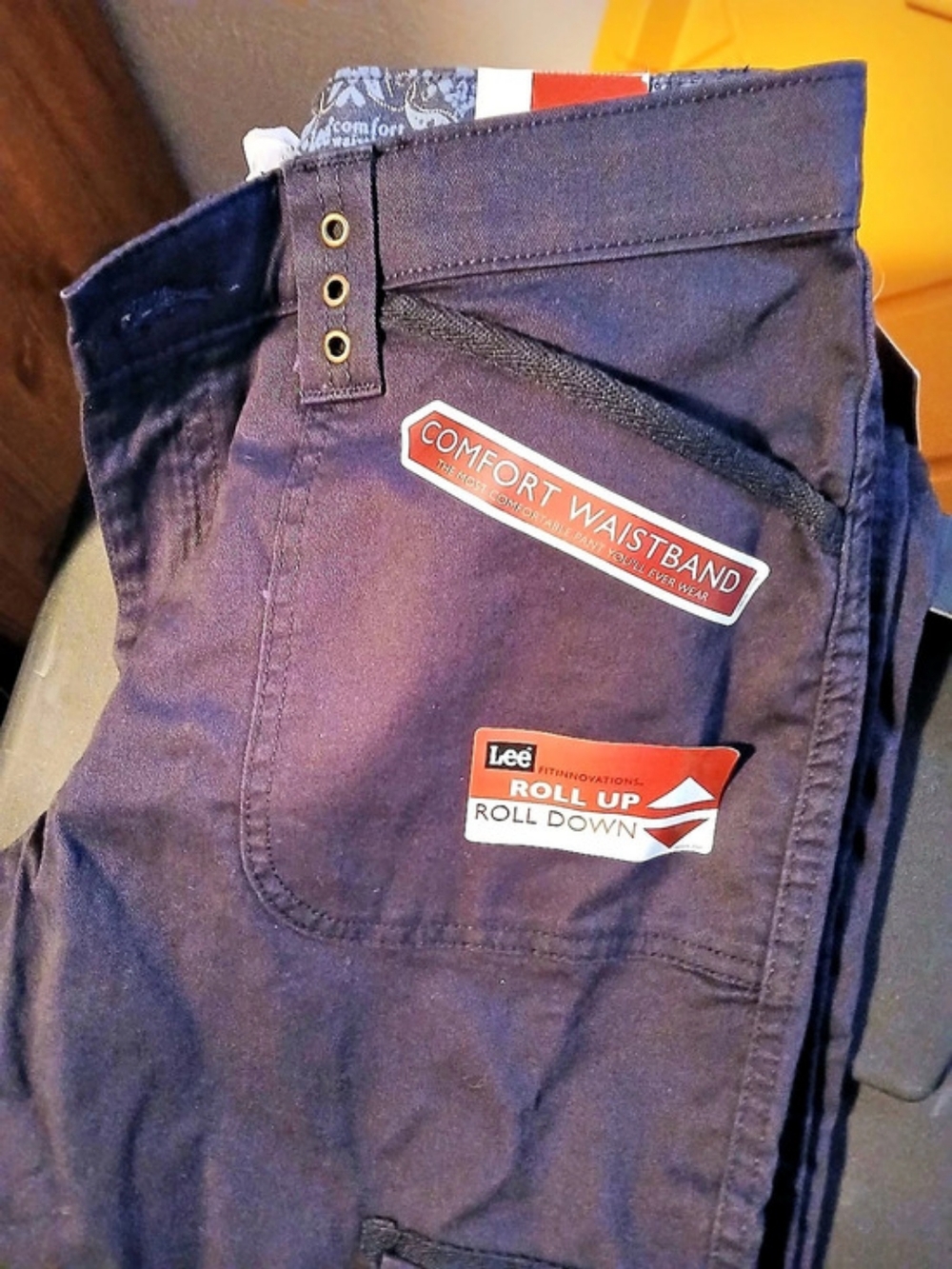 Lee Just Below the Waist Roll Up Cargo Pants Blue Medium